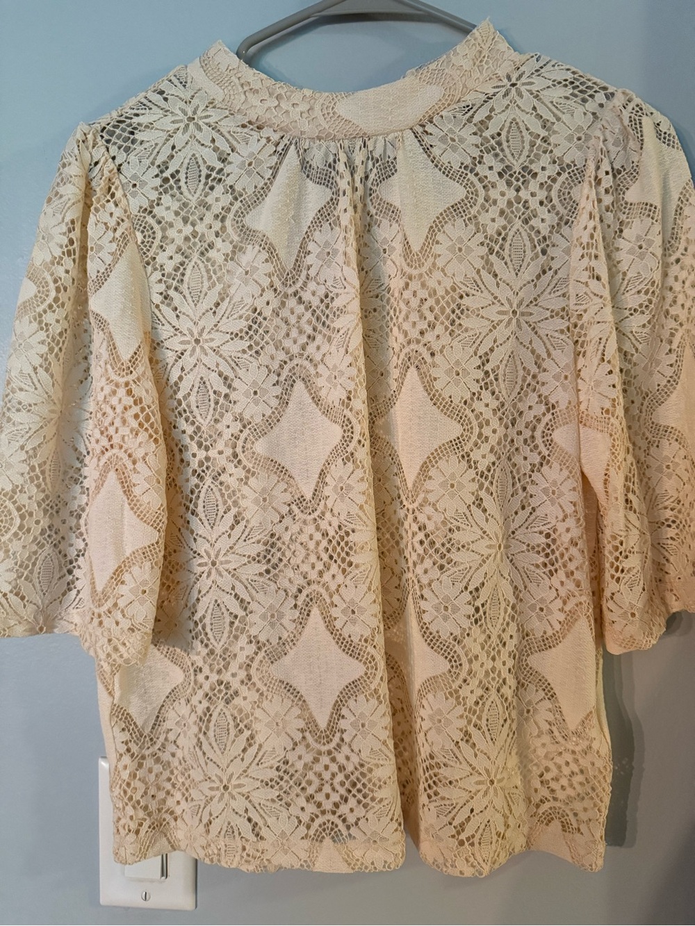 Morgan de Toi Cream Lace Blouse